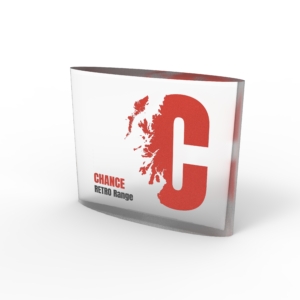 A render of oval Shaped deal Tombstones with print embedded