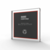 A render of square Shaped Financial Tombstones with card embedded