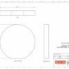 A technical design of a Disc Shaped deal Tombstones with card embedded