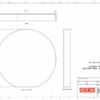 A technical design of a Disc Shaped deal Tombstones with card embedded
