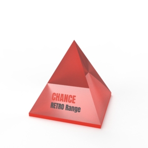 A render of pyramid Shaped deal Tombstones with print embedded
