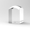 A render of a crystal dome Tower financial tombstone & award