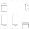 A technical drawing of a crystal portrait tower financial tombstone & award