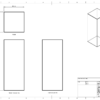 A technical drawing of a crystal portrait tower financial tombstone & award