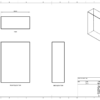 A technical drawing of a crystal rectangle financial tombstone & Award