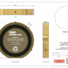 A technical design of a disc Shaped Financial Tombstones with card embedded