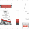 A render of triangle Shaped deal Tombstones with print embedded