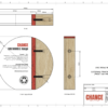 A render of disc Shaped Financial Tombstones with card embedded