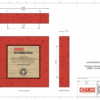 A render of square Shaped Financial Tombstones with card embedded