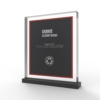 A render of Classic Financial Tombstones with card embedded with rectangular base