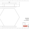 A technical design of hexagonal Shaped deal Tombstones with print embedded attached to a base