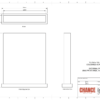 A technical design of Classic deal Tombstones with print embedded with base attached