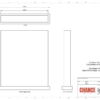 A technical design of Classic deal Tombstones with print embedded with base attached