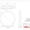 A technical design of circular Financial Tombstones with card embedded attached to an oval base