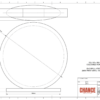 A technical design of circular Financial Tombstones with card embedded attached to an oval base