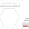 A technical design of hexagonal Financial Tombstones with card embedded attached to a base