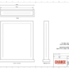 A technical design of rectangular Financial Tombstones with card embedded attached to a base