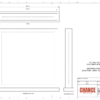 A technical design of square Financial Tombstones with card embedded attached to a base