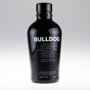 replica Bulldog gin bottle deal toys in black with white text